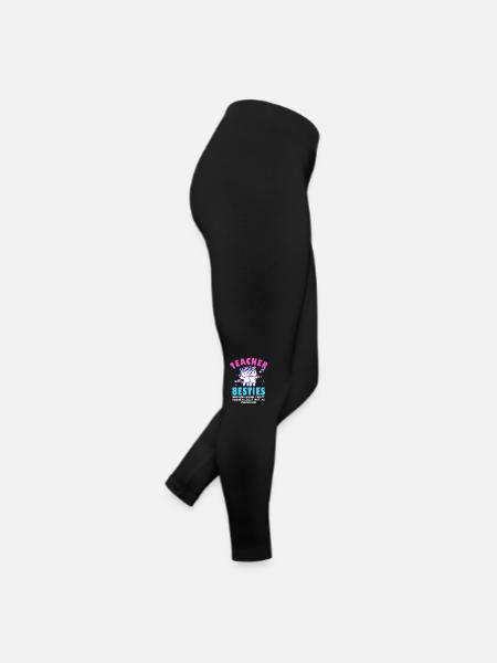 Lehrer-Besties, weil sie verrückt werden - Frauen Jersey Leggings - Schwarz - Rechts