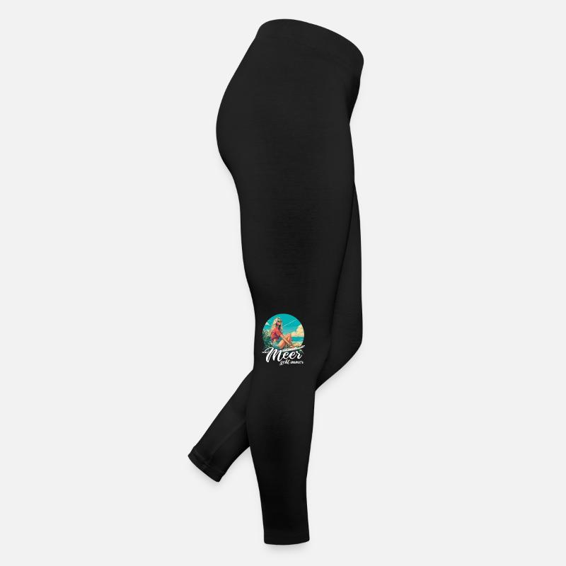 La mer part toujours en vacances Legging en jersey Femme
