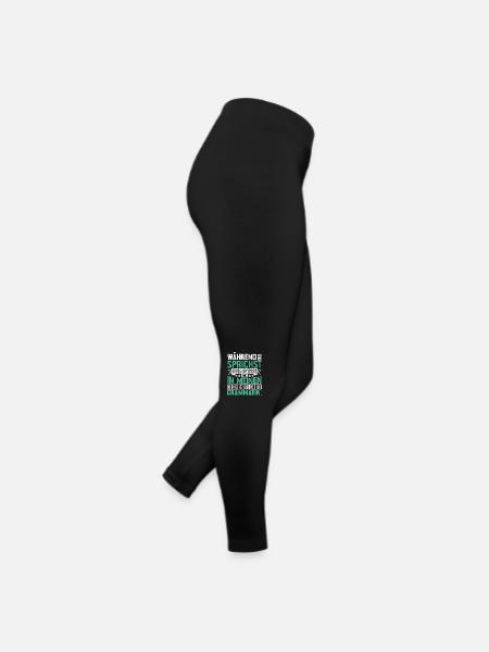 Lustige Sprüche - Frauen Jersey Leggings - Schwarz - Rechts