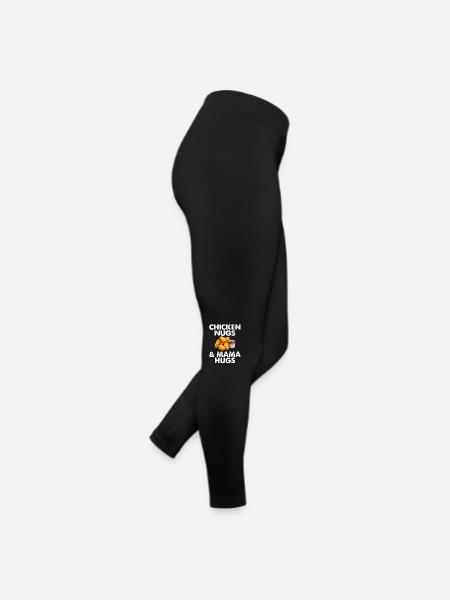Nugs de poulet et câlins de maman - Legging en jersey Femme - noir - Droite