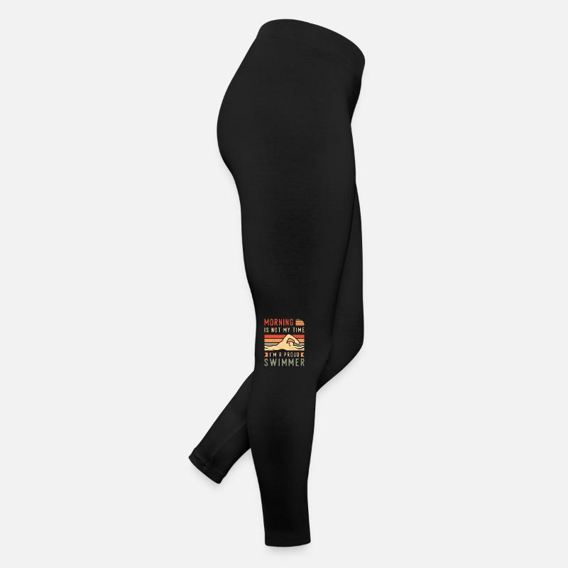 Le matin du nageur n’est pas mon heure pour les amateurs de natation Legging en jersey Femme