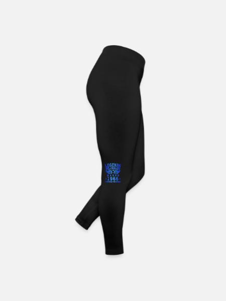 Legends were born in März 1966 Geburtstag - Frauen Jersey Leggings - Schwarz - Rechts