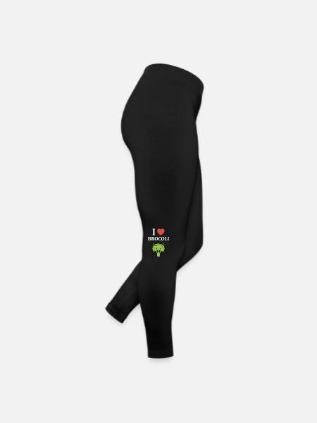 humour brocoli - Legging en jersey Femme - noir - Droite