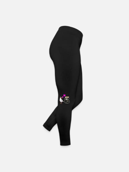 Seagull Loves Fish Fish Maritime Sailor - Women’s Jersey Leggings - black - Right