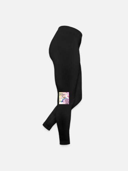 einhorn - Frauen Jersey Leggings - Schwarz - Rechts