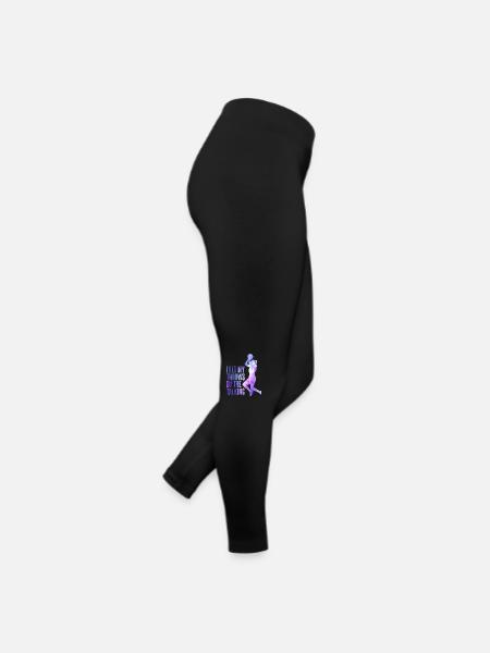 Funny Basketball Player Girl - Women’s Jersey Leggings - black - Right