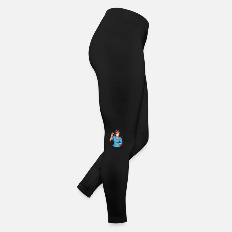 Lustige Krankenschwester mit Humor Frauen Jersey Leggings