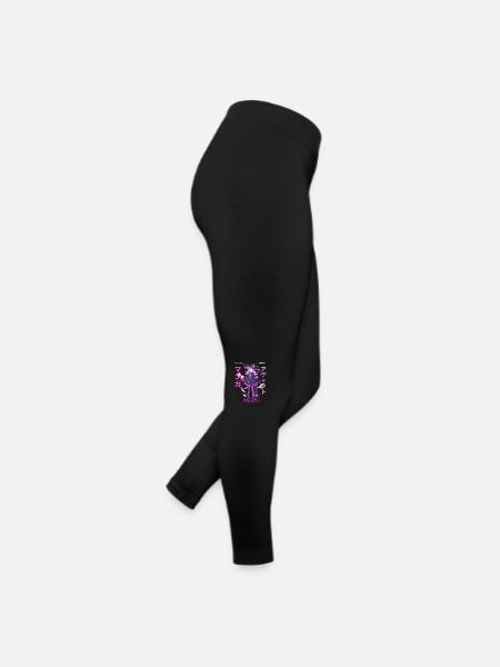 Manga Addicted - Kawaii Anime Girl Fashion Punk - Frauen Jersey Leggings - Schwarz - Rechts