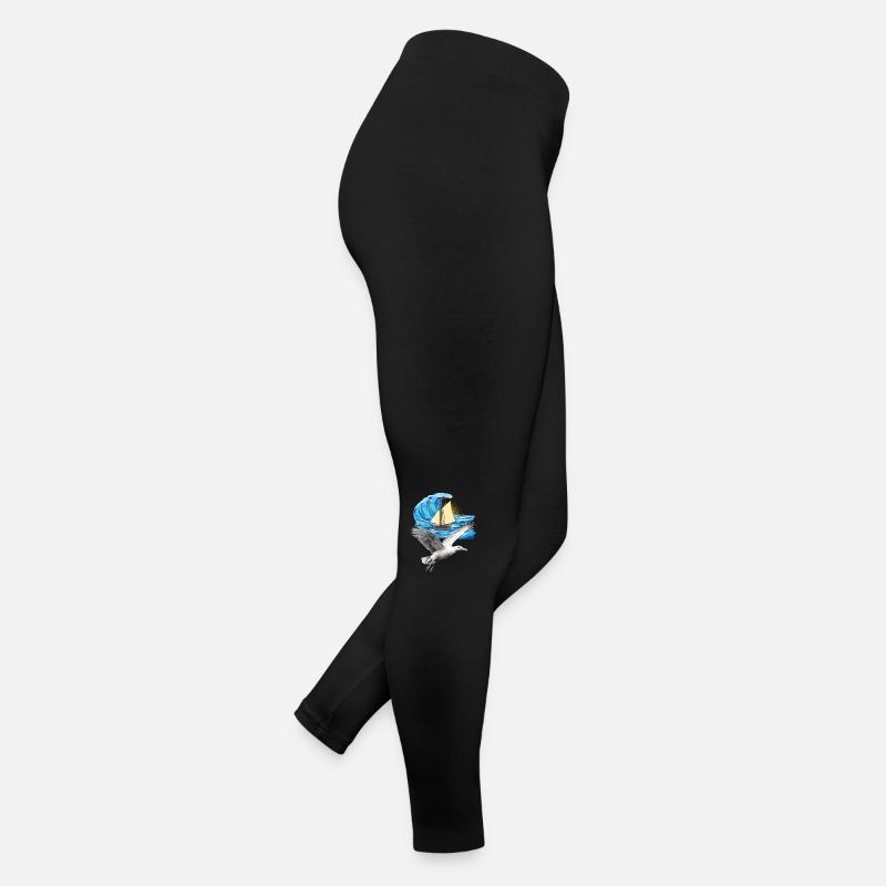 Maritim Möwe Möwen Segler Segelschiff Boot Frauen Jersey Leggings