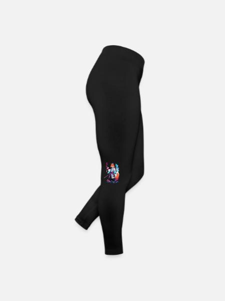 Kitsune Samurai Fox Aesthetic Vaporwave Style - Women’s Jersey Leggings - black - Right