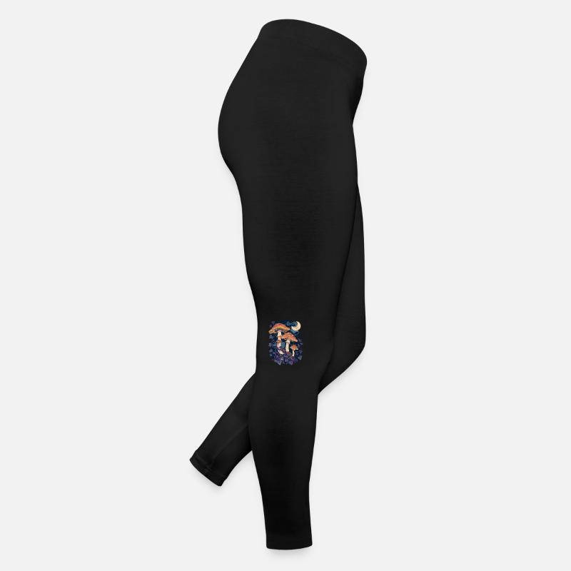 Fairycore Goblincore Pilz Mondphasen Cottagecore Frauen Jersey Leggings