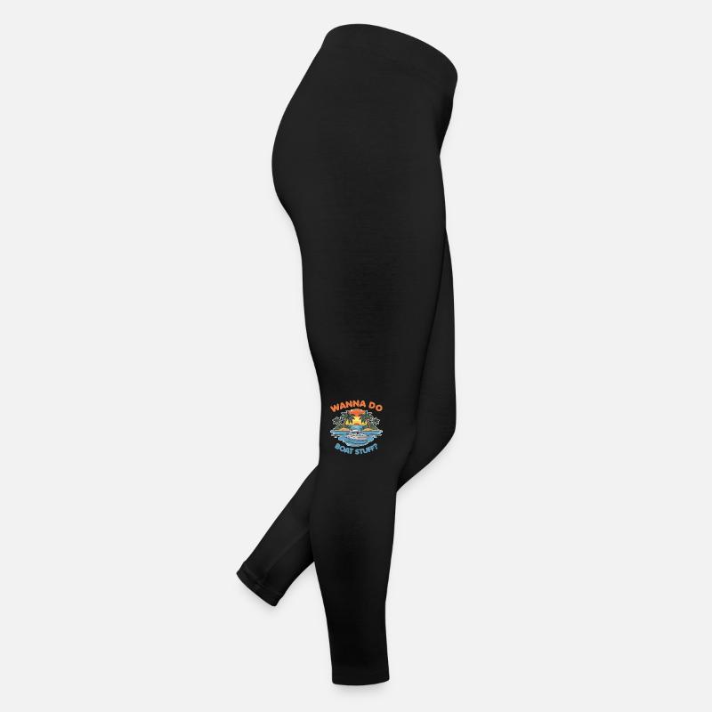 Wanna do Boat Stuff? Owner Captain Funny Saying Women’s Jersey Leggings