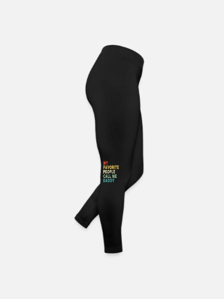 My Favorite People Call Me Daddy Father's Day - Women’s Jersey Leggings - black - Right