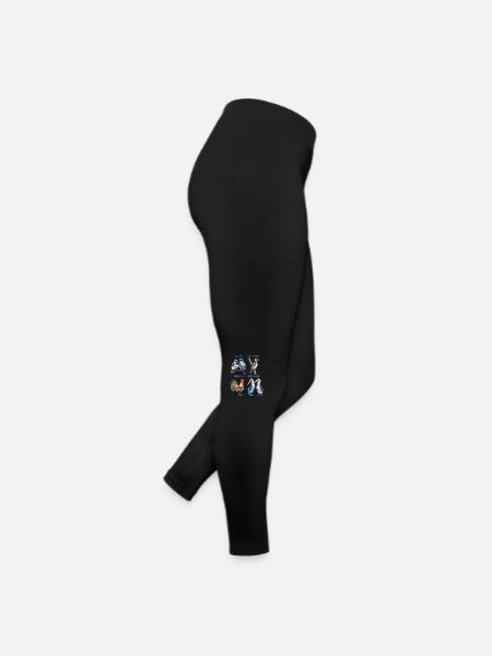 Lustige Vögel mit Namen Nice birds - Frauen Jersey Leggings - Schwarz - Rechts