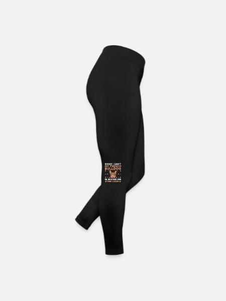 Désolé, je ne peux pas, mon bouledogue français me donne le L - Legging en jersey Femme - noir - Droite