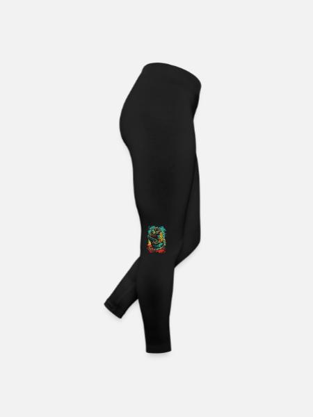 Caméléon Safari Manga Ramen Nouille Reptile Anime - Legging en jersey Femme - noir - Droite