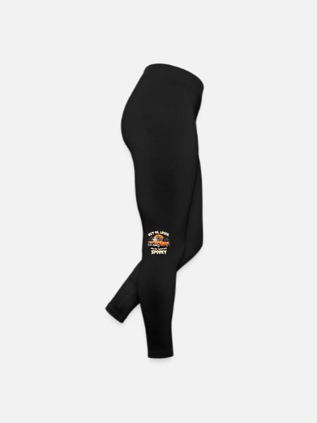 HALLOWEEN - Frauen Jersey Leggings - Schwarz - Rechts