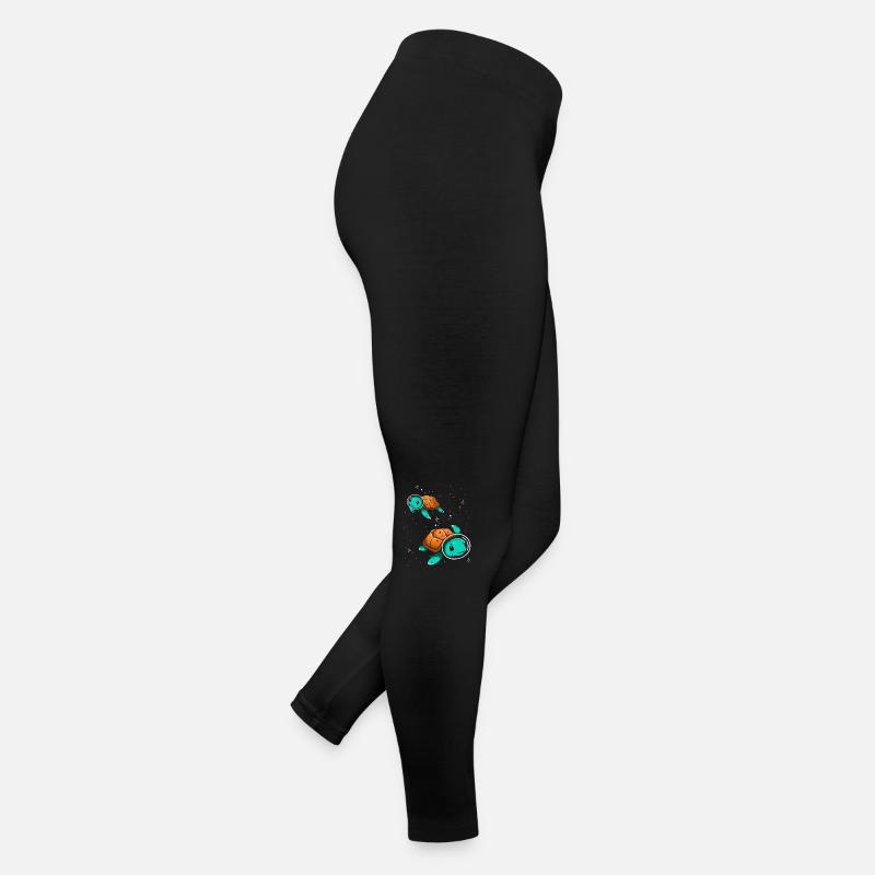 Space Turtles Astronaut Galaxy Funny Cute Design Women’s Jersey Leggings
