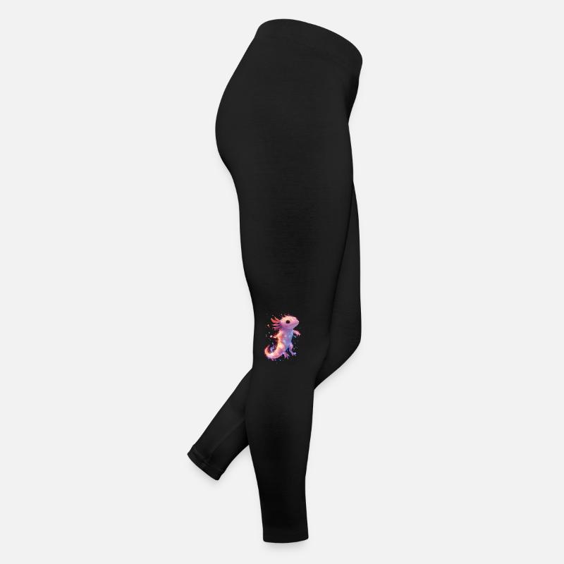 Glowing Magic Axolotl with Electricity Women’s Jersey Leggings