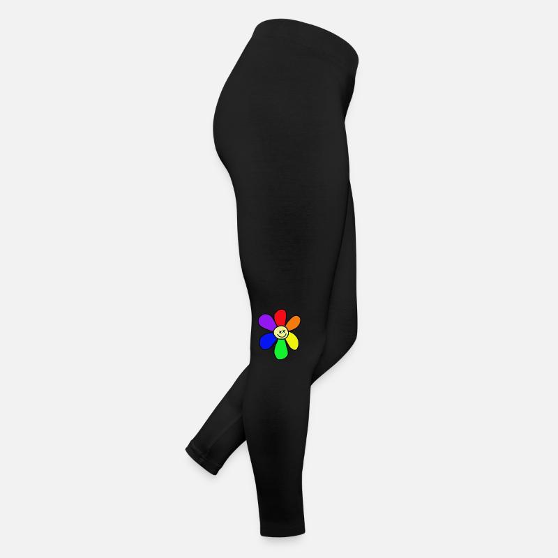 Rainbow flower Women’s Jersey Leggings