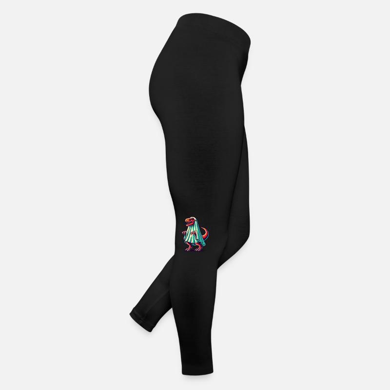 Mignon Dinosaure Fantôme Drôle T-Rex Legging en jersey Femme
