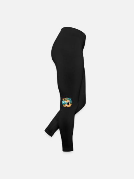 Ambiance rétro d’amour de la plage pour un - Legging en jersey Femme - noir - Droite