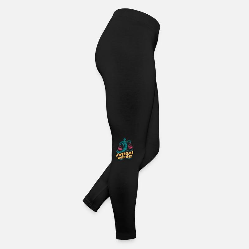 Libra Zodiac Geburtstag Awesome Since 1962 Frauen Jersey Leggings
