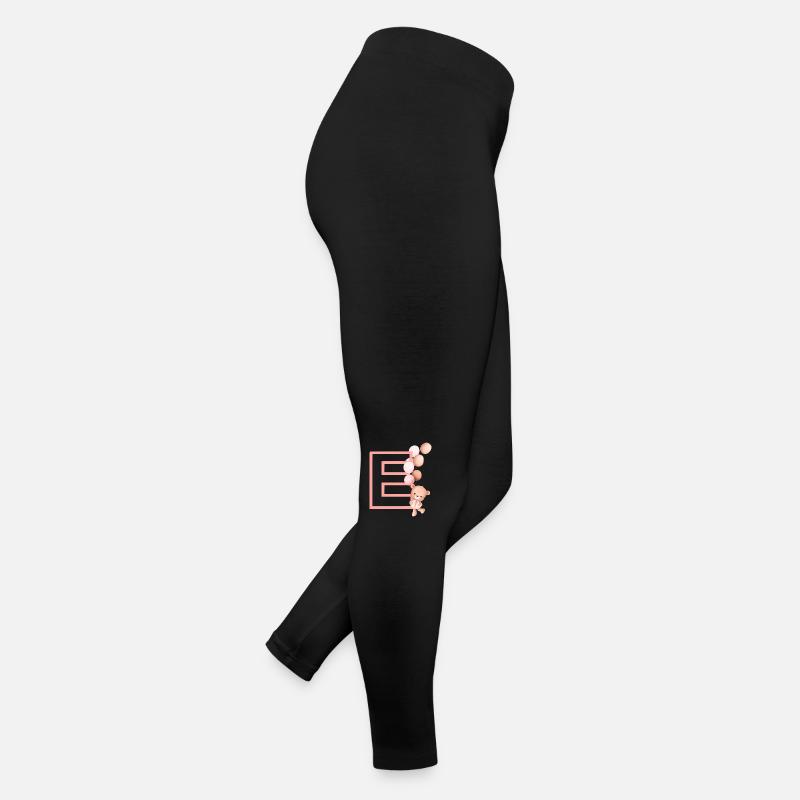 Lettre e rose ours Legging en jersey Femme