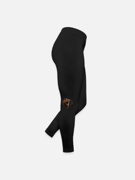 Wasserschwein - Frauen Jersey Leggings - Schwarz - Rechts
