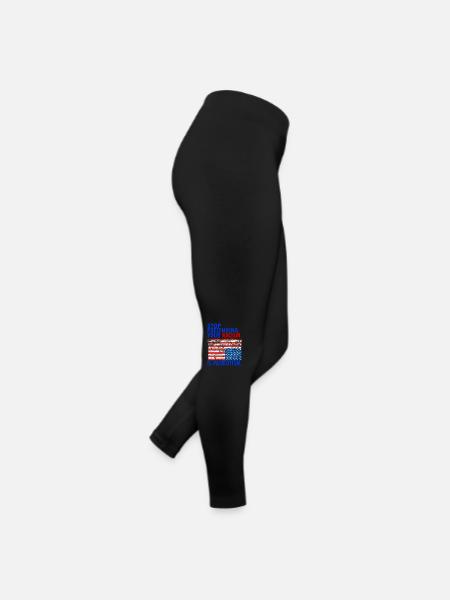 STOP PRETENDING YOUR RACISM IS PATRIOTIS - Frauen Jersey Leggings - Schwarz - Rechts