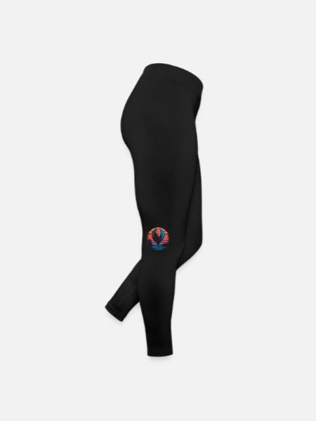 Montgolfière Rétro Sunset Vintage - Legging en jersey Femme - noir - Droite