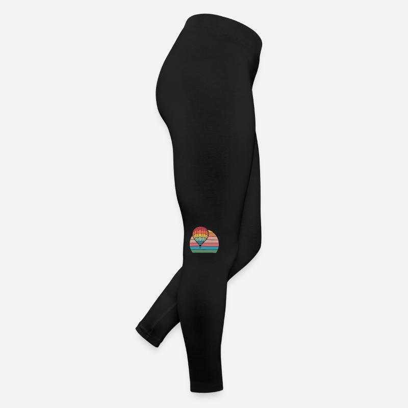 Hot Air Balloon Retro Sunset Women’s Jersey Leggings