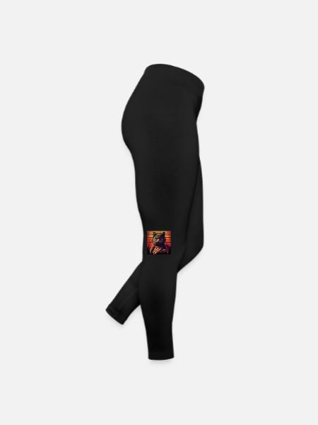 Funny Cats Gaming Pizza Gamer Gamer Gaming - Women’s Jersey Leggings - black - Right