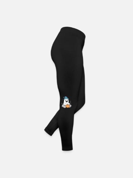 Halloween Ghost Gift Women Men Kids Decoration - Women’s Jersey Leggings - black