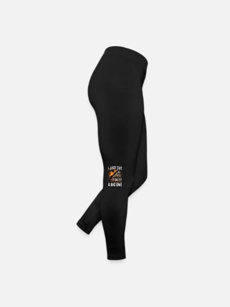Logging I Just Cut A Big One Lumber Worker Logger - Women’s Jersey Leggings - black - Right