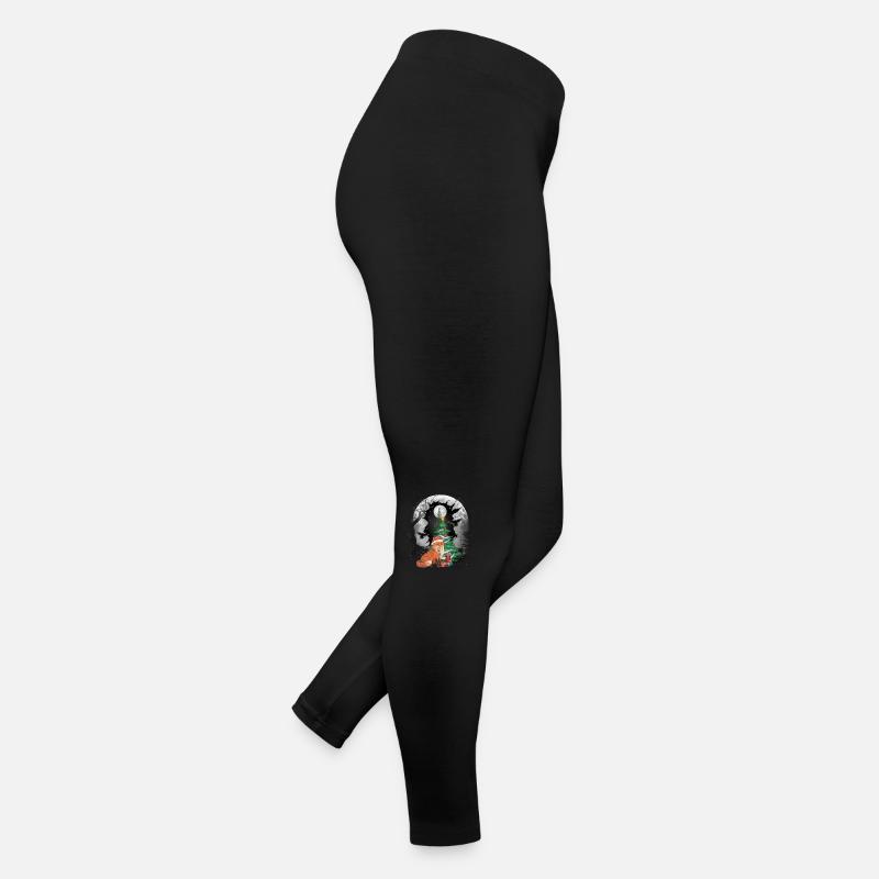 Renard de la forêt Noël arbre de Noël renards enfant Legging en jersey Femme