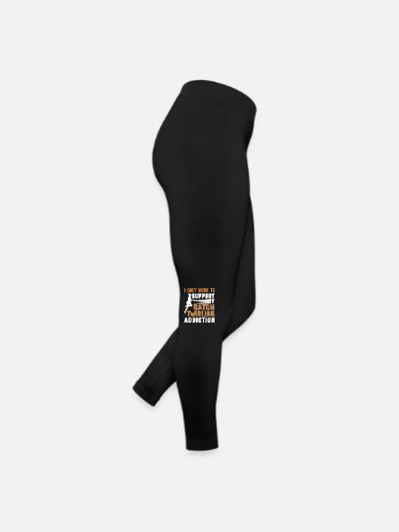 Support My Baton Twirling Addiction - Women’s Jersey Leggings - black - Right