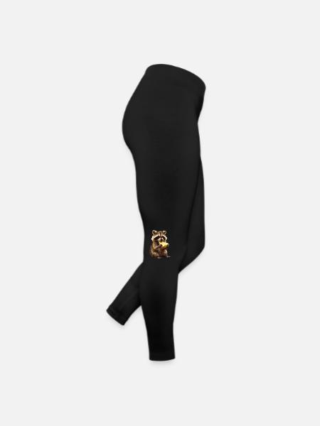 Raccoon - Women’s Jersey Leggings - black - Right