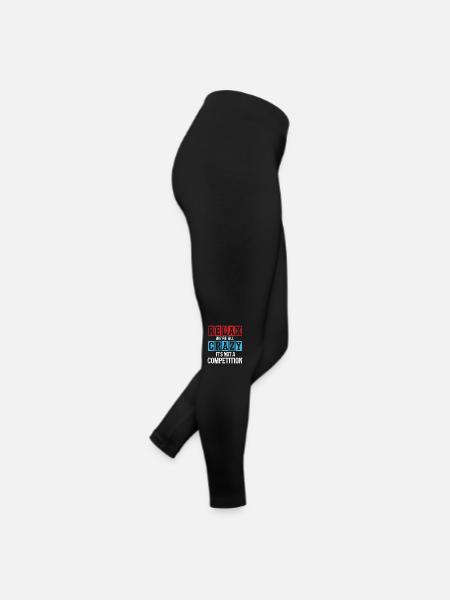 Relax we're all crazy it's not a competition - Women’s Jersey Leggings - black - Right