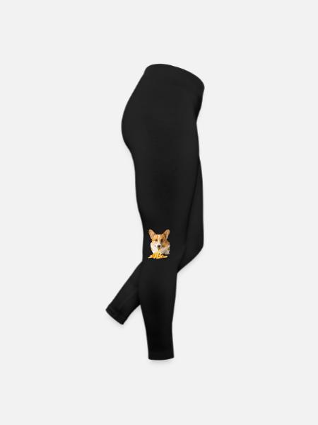 Corgi gallois Pembroke - Legging en jersey Femme - noir - Droite