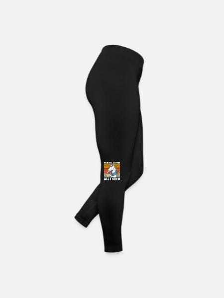 Drôle Cheval Art Cheval Propriétaire Chevaux Café - Legging en jersey Femme - noir - Droite