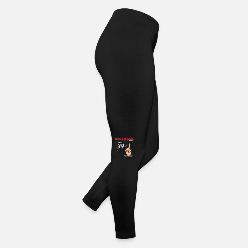 Fille de décembre - J’ai 39 ans + Doigt d’honneur pour le 40e Legging en jersey Femme