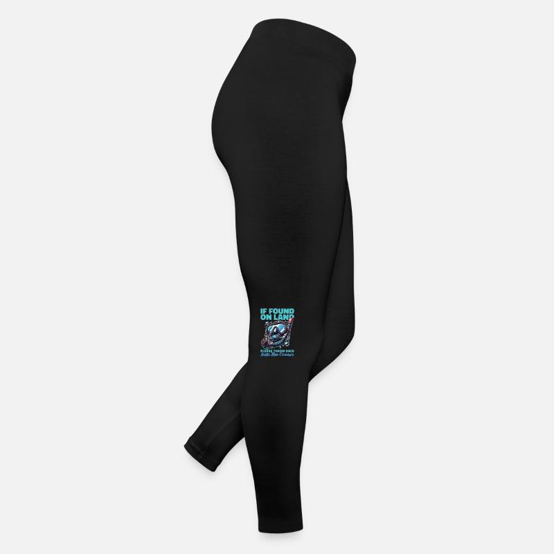 Plongée en apnée si trouvé sur terre S’il vous plaît Plongée sous-marine Legging en jersey Femme