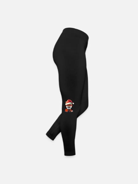 Weihnachtsmann Nikolaus Fuchs spaßig lustig - Frauen Jersey Leggings - Schwarz - Rechts