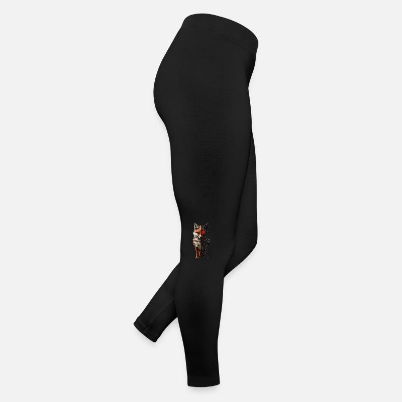 Funny Robot Fox Cyborg Animal Fox Cute Fox Women’s Jersey Leggings