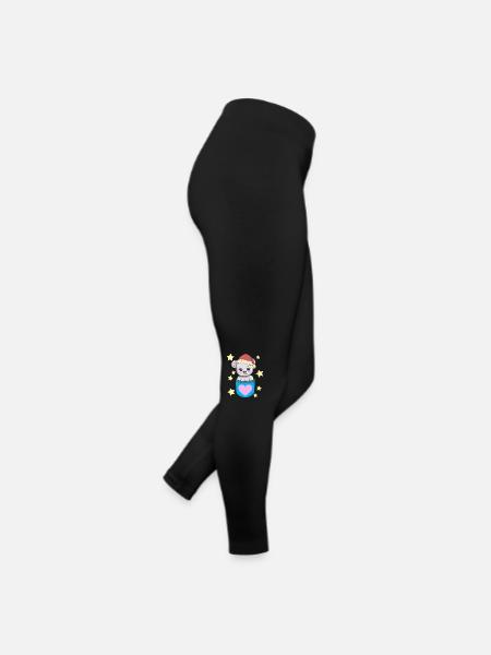 Père Noël Teddy Bear Enfants - Legging en jersey Femme - noir - Droite