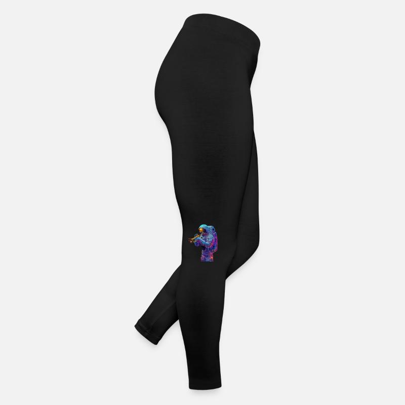 Astronaut Trompete Frauen Jersey Leggings