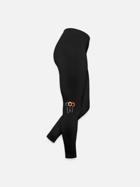 Fleurs d’été Fleur Inspiration Dicton de motivation - Legging en jersey Femme - noir - Droite
