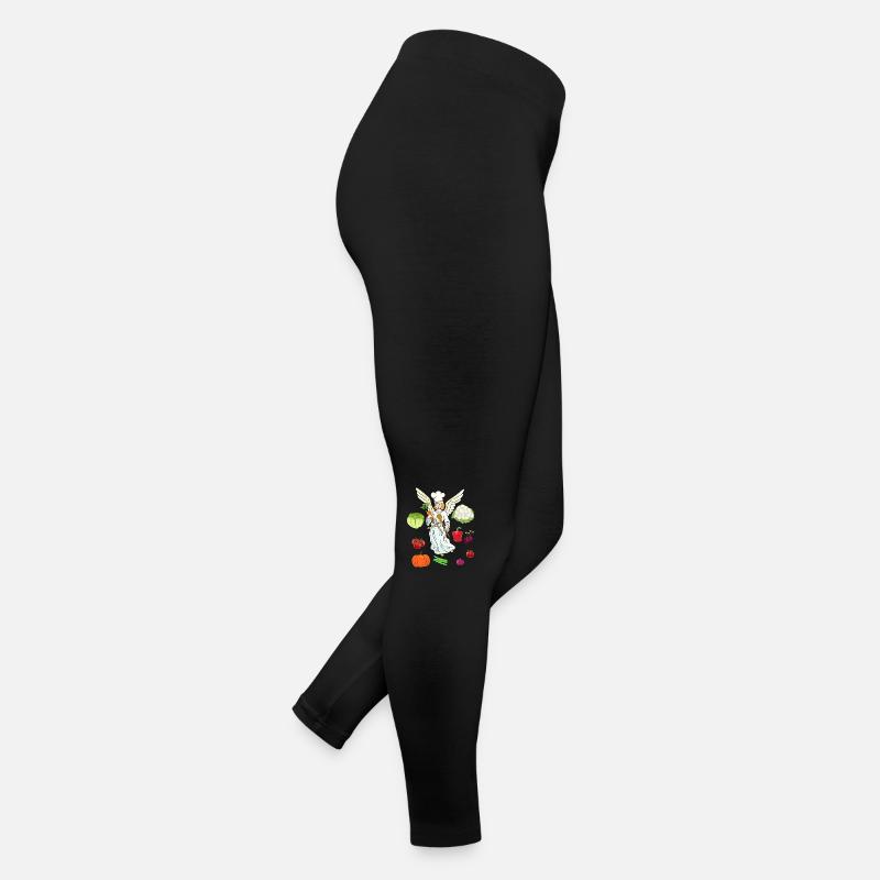 Noël Végétarien Ange de Noël Chef Chefs Legging en jersey Femme