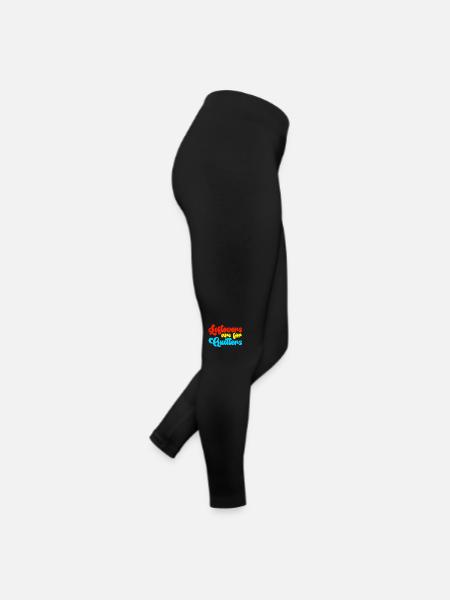 Leftovers Are For Quitters Lustiges Essen Zitat - Frauen Jersey Leggings - Schwarz - Rechts